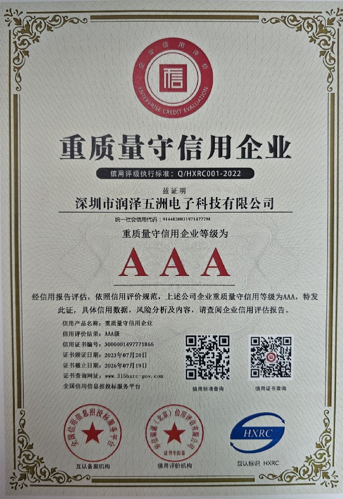 重質量守信用企業(yè)